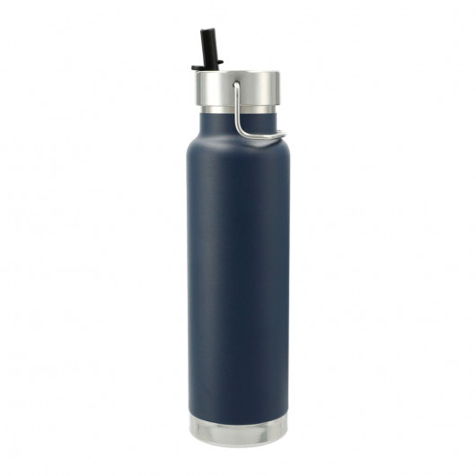 Promotional Loki Copper Vacuum Insulated 740ml Bottles Navy Lid Open